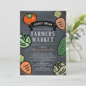 農家マーケットシャルボードベビーシャワーbyメール 招待状 (スタンド正面)