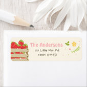 農家マーケットストロベリー差出人住所ラベル ラベル (インサイチュ)