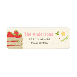 農家マーケットストロベリー差出人住所ラベル ラベル