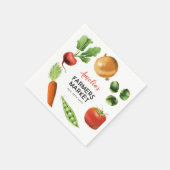 農家マーケットテーマ誕生日パーティー スタンダードカクテルナプキン (角)