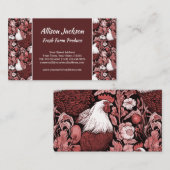 農家マーケットニードルファームロ赤と白スター 名刺 (正面/裏面)