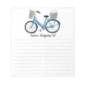 農家マーケットバイクスーパーマーケットショッピングリストカスタム ノートパッド (正面)