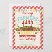 農家マーケットバースデーパーティー招待招待状 招待状 (正面)