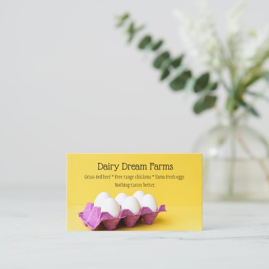 農家マーケットファーム生卵名刺 名刺 (スタンド正面)