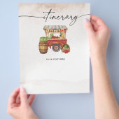 農家マーケットフラワーブーケの旅程シート チラシ (手)