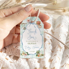 農家マーケットブルーボーイ赤ちゃんシャワーありがとう ギフトタグ