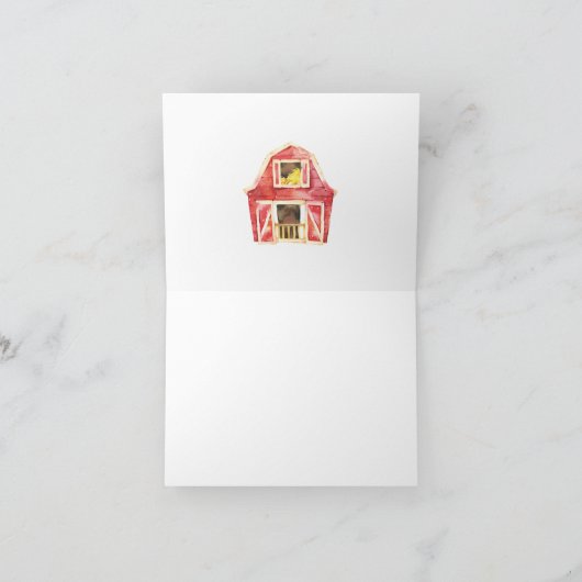 農家マーケットベイビーシャワーありがとうご注意 サンキューカード (内部)