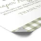 農家マーケットベイビーシャワーおむつラッフルサイン ポスター (角)