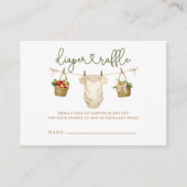 農家マーケットベイビーシャワーおむつラッフル エンクロージャーカード (正面)