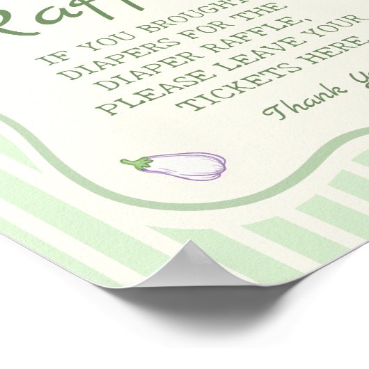 農家マーケットベイビーシャワーおむつラッフル ポスター (角)