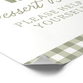 農家マーケットベイビーシャワーデザートバーサイン ポスター (角)