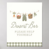 農家マーケットベイビーシャワーデザートバーサイン ポスター (正面)