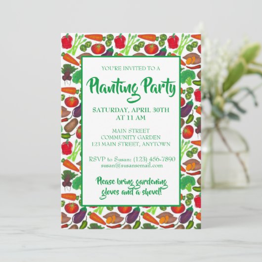 農家マーケットベジガーデン春植栽パーティー 招待状 (スタンド正面)