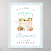 農家マーケットベジタブルスタンド誕生日歓迎 ポスター (正面)