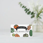 農家マーケットベジタブルファームホワイト 名刺 (スタンド正面)