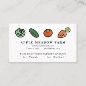 農家マーケットベジタブルファームホワイト 名刺 (裏面)