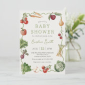 農家マーケットベジタブルベビーシャワー招待状 招待状 (スタンド正面)