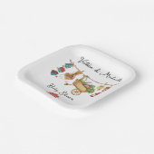 農家マーケットベビーシャワークロサーライン ペーパープレート (傾斜あり)