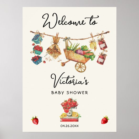 農家マーケットベビーシャワークロサーライン ポスター (正面)