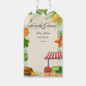 農家マーケットベビーシャワー招待状 ギフトタグ (正面)