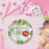 農家マーケットベビーシャワー招待状 ペーパープレート (パーティー)