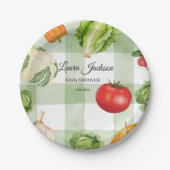 農家マーケットベビーシャワー招待状 ペーパープレート (正面)