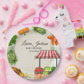 農家マーケットベビーシャワー招待状 ペーパープレート (パーティー)