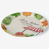 農家マーケットベビーシャワー招待状 ペーパープレート (アングル)