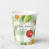 農家マーケットベビーシャワー招待状 紙コップ (正面)