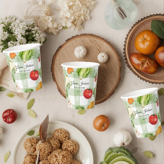 農家マーケットベビーシャワー招待状 紙コップ