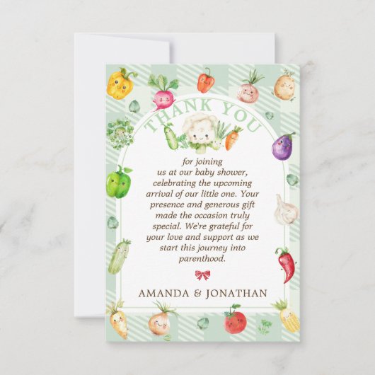 農家マーケットベビーシャワー サンキューカード (正面)