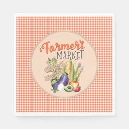 農家マーケットベビーシャワー スタンダードランチョンナプキン