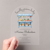 農家マーケットボーイベビーシャワー アクリル招待状 (インサイチュ (ポータブル))