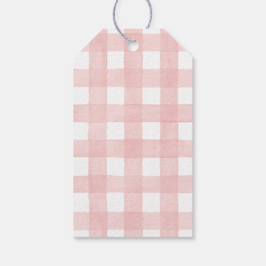 農家マーケット女の子のための赤ちゃんシャワーメッセージカード ギフトタグ (裏面)