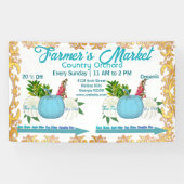 農家マーケット秋カボチャンスハーベストゴールデンフレーム 横断幕 (横)