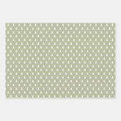 農家モダンのホリデーグリーンラッピング紙 ラッピングペーパーシート (正面)