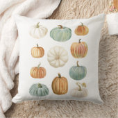 農家モダンの水彩秋カボチャ枕 クッション (ブランケット)