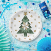 農家モダンクリスマスツリー ペーパープレート (パーティー)