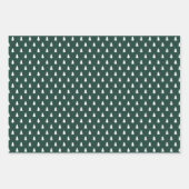 農家モダン休日ダークグリーン ラッピングペーパーシート (正面)