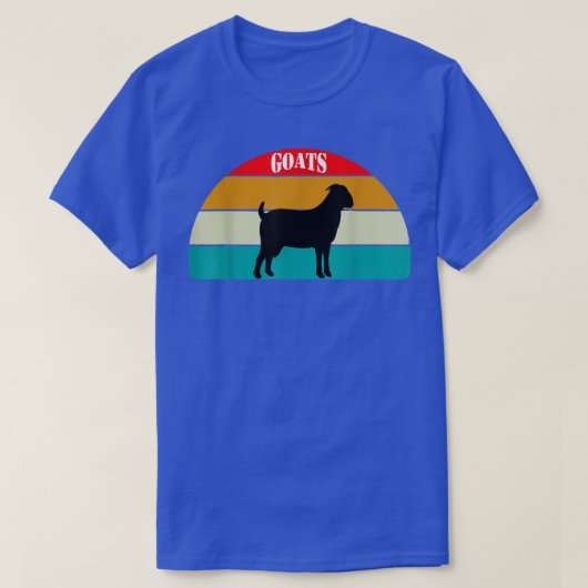 農家ヤギ農家レトロルック Tシャツ (デザイン正面)