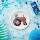 農家ライディングアトラクター紙プレート ペーパープレート (パーティー)
