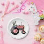 農家ライディングアトラクター紙プレート ペーパープレート (パーティー)
