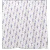 農家ラベンダーハーブフラワードライバンドルパターン シャワーカーテン (正面)