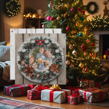 農家リースカスタマイズ可能な家族のクリスマス