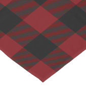 農家レッドブラックバッファロープレイドファミリーパーティー ショートテーブルランナー (コーナー)