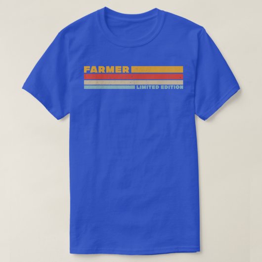 農家レトロ職種おもしろい業 Tシャツ (デザイン正面)