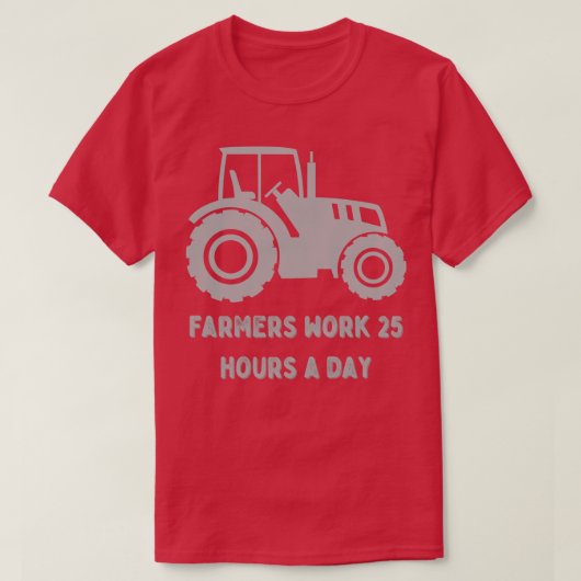 農家作業懸命デザイン Tシャツ (デザイン正面)