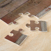 農家初期の西部の田舎の納屋 ジグソーパズル (側面)