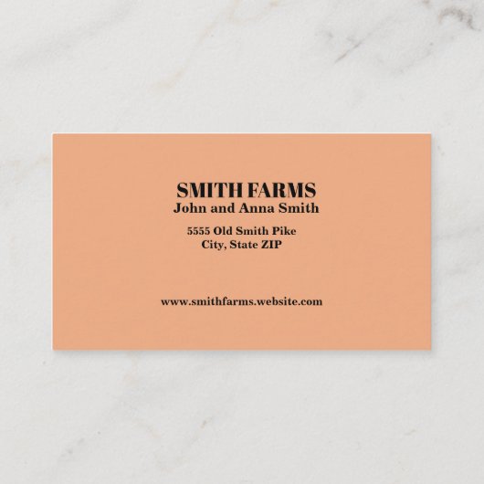 農家卵と牛乳の名刺 名刺 (裏面)