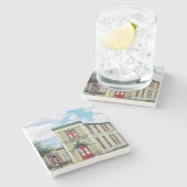 農家取引所，アテネ，ジョージア ストーンコースター (横)